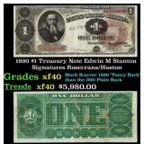 1890 Rosecrans/Huston $1 Treasury Note Grades xf
