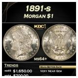 1891-s Morgan Dollar $1 ms64+ SEGS