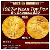 1927-p Gold St. Gaudens Double Eagle Near Top Pop