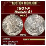 1901-p Morgan Dollar $1 ms63 USCG