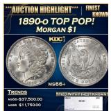 1888-p Morgan Dollar Colorfully Toned Near Top Pop
