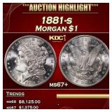 1881-s Morgan Dollar $1 ms67+ SEGS