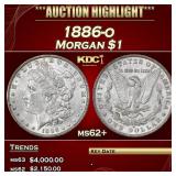 1886-o Morgan Dollar $1 ms62+ USCG