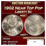 1902 Liberty Nickel Near Top Pop 5c ms67+ SEGS