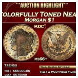 1878-cc Morgan Dollar Colorfully Toned Near Top Po