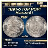 1891-o Morgan Dollar TOP POP! $1 ms66 SEGS