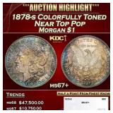 1878-s Morgan Dollar Colorfully Toned Near Top Pop