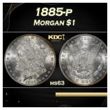 1885-p Morgan Dollar $1 Grades ms63