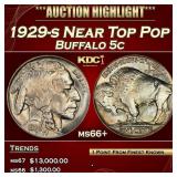 1929-s Buffalo Nickel Near Top Pop 5c ms66+ SEGS