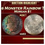 PCGS 1881-s Morgan Dollar Monster Rainbow Toned $1