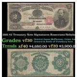 1891 Rosecrans/Nebeker $2 Treasury Note Grades vf+