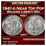 1941-d Walking Liberty Half Dollar Near Top Pop 50