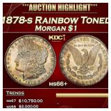 1878-s Morgan Dollar Rainbow Toned $1 ms66+ SEGS