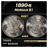 1890-s Morgan Dollar $1 Grades ms64