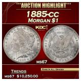 1885-cc Morgan Dollar $1 ms67 SEGS
