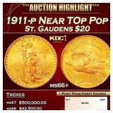 1911-p Gold St. Gaudens Double Eagle Near TOp Pop