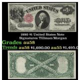 1880 Tillman/Morgan $1 United States Note Grades C