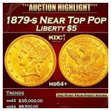 1879-s Gold Liberty Half Eagle Near Top Pop $5 ms6