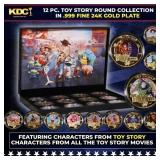 12 Coin Toy Story Gold Plated Round Collection In