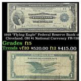 1918 FR-720 $1 National Currency Grades f+