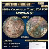 1882-s Morgan Dollar Colorfully Toned TOP POP! $1