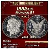 1882-cc Morgan Dollar $1 ms64+ dmpl SEGS