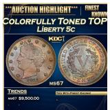 1911 Liberty Nickel Colorfully Toned TOP POP! 5c m