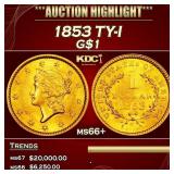 1853 Gold Dollar TY-I $1 ms66+ SEGS
