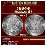 1884-s Morgan Dollar $1 ms62+ USCG