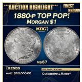 1880-p Morgan Dollar TOP POP! $1 ms67 SEGS
