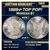 1889-p Morgan Dollar TOP POP! $1 ms67+ SEGS
