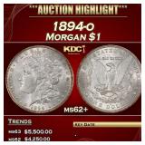 1894-o Morgan Dollar $1 ms62+ USCG