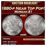 1880-p Morgan Dollar Near Top Pop! $1 ms66 SEGS