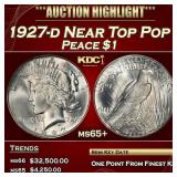 1927-d Peace Dollar Near Top Pop $1 ms65+ SEGS