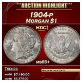 1904-p Morgan Dollar $1 ms65+ SEGS