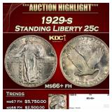 1929-s Standing Liberty Quarter 25c ms66+ fh SEGS