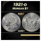 1921-d Morgan Dollar $1 Grades ms62+