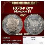 1878-p 8tf Morgan Dollar $1 ms64+ DMPL SEGS
