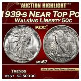 1939-s Walking Liberty Half Dollar Near Top Pop 50