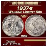 1937-s Walking Liberty Half Dollar 50c ms66 SEGS