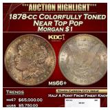 1878-cc Morgan Dollar Colorfully Toned Near Top Po