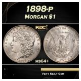 1898-p Morgan Dollar $1 Grades ms64+