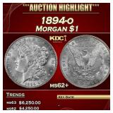 1894-o Morgan Dollar $1 ms62+ USCG