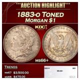 1883-o Morgan Dollar Toned $1 ms66+ SEGS