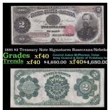 1891 Rosecrans/Nebeker $2 Treasury Note Grades Sel