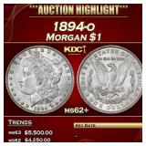 1894-o Morgan Dollar $1 ms62+ USCG
