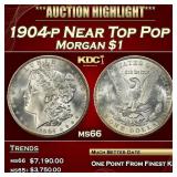 1904-p Morgan Dollar Near Top Pop $1 ms66 SEGS