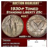 1930-p Standing Liberty Quarter Toned 25c ms66+ fh
