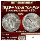 1929-p Standing Liberty Quarter Near Top Pop 25c m