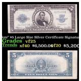 1923 $5 Large Size Silver Certificate "Porthole No